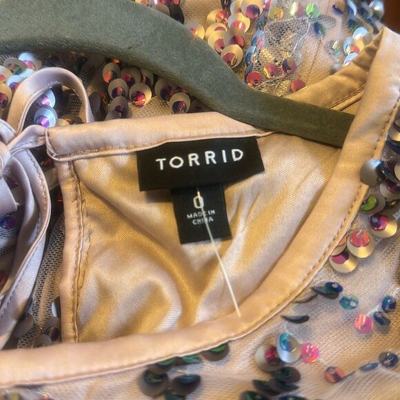 TORRID Purple Mini Sequin Shift Dress size 0 0X 10 12 14 - Picture 10 of 11